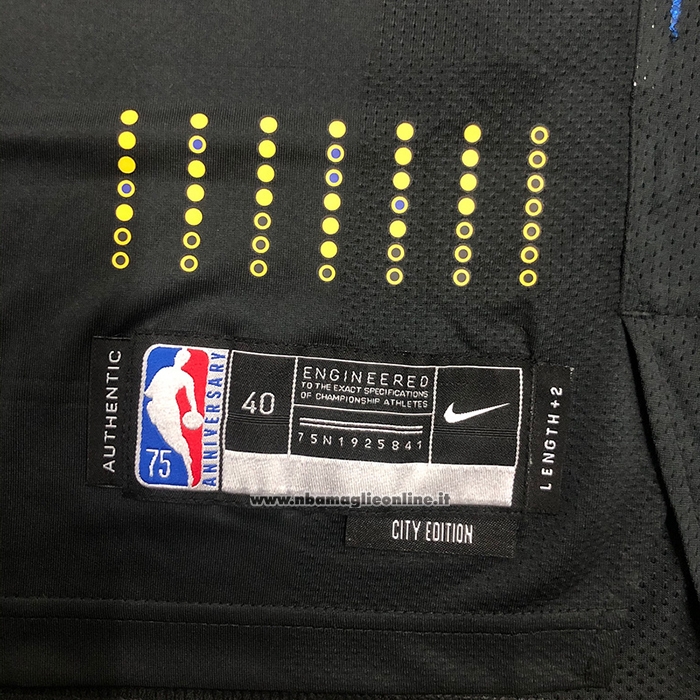 Maglia Golden State Warriors Stephen Curry #30 Citta 2021-22 Autentico Nero
